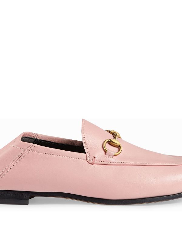 pink Gucci Pink Brixton Leather loafers 