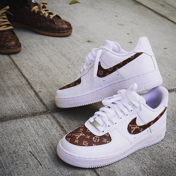 Custom Nike Air Force 1 - Brown LV 