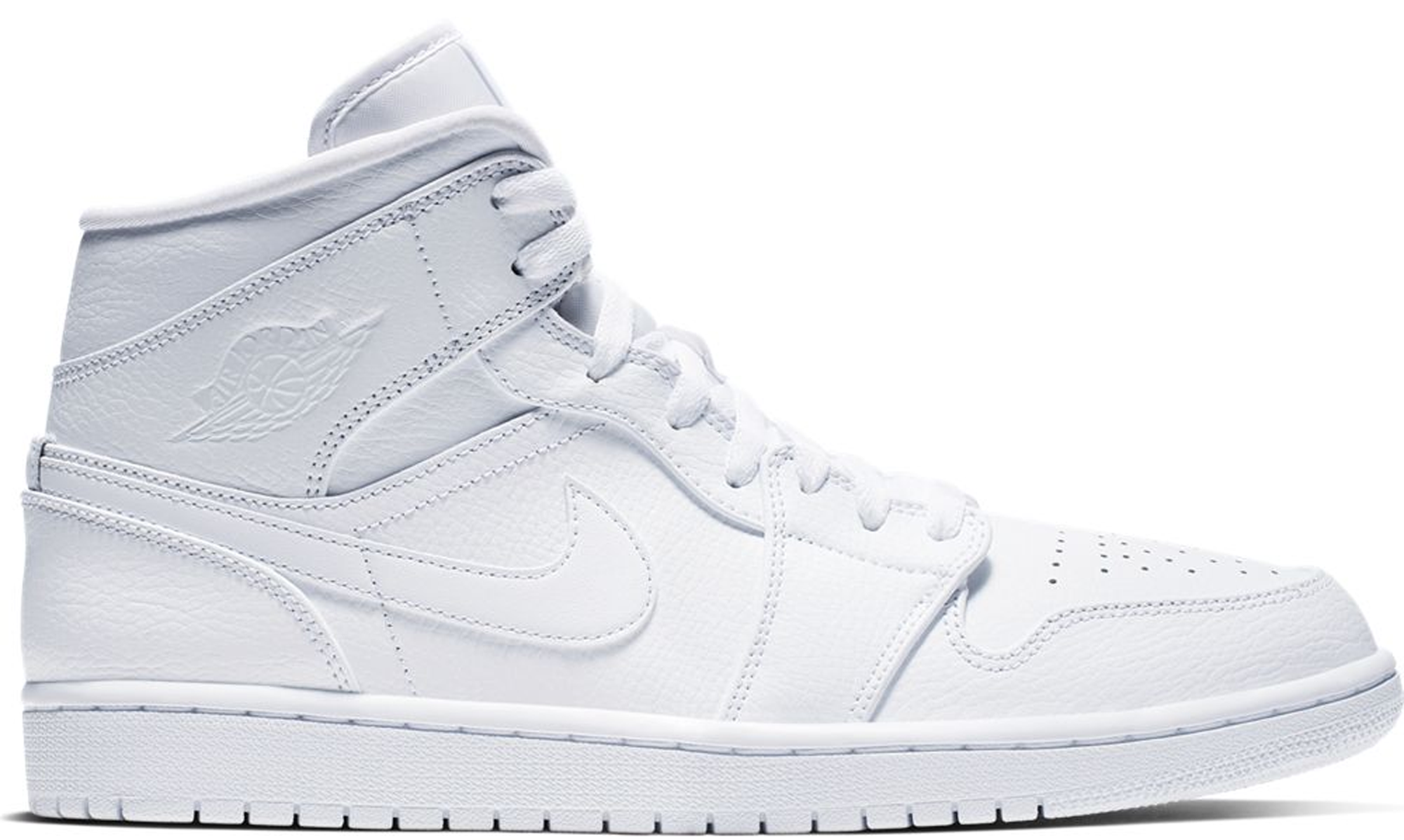 Jordan 1 Mid Triple White (2019 