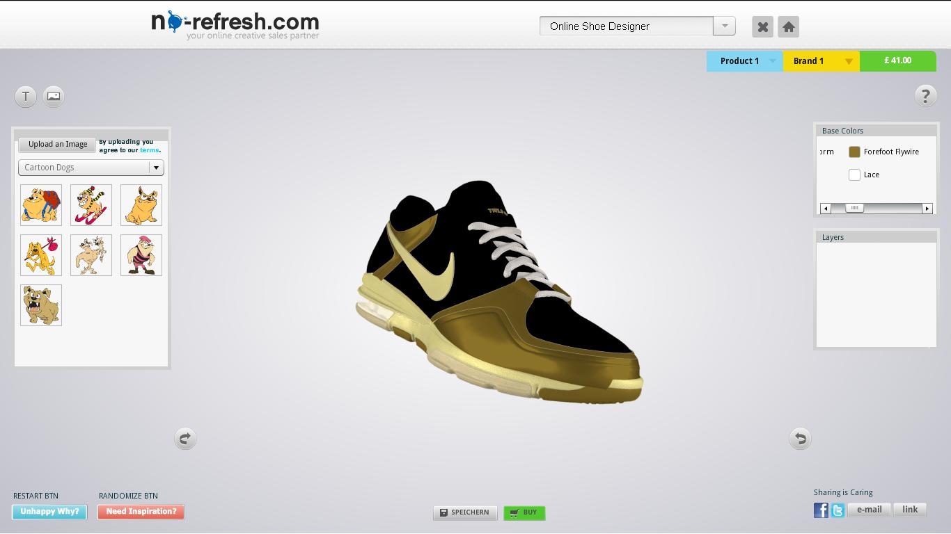 Online Shoes Design Tool - No-Refresh 