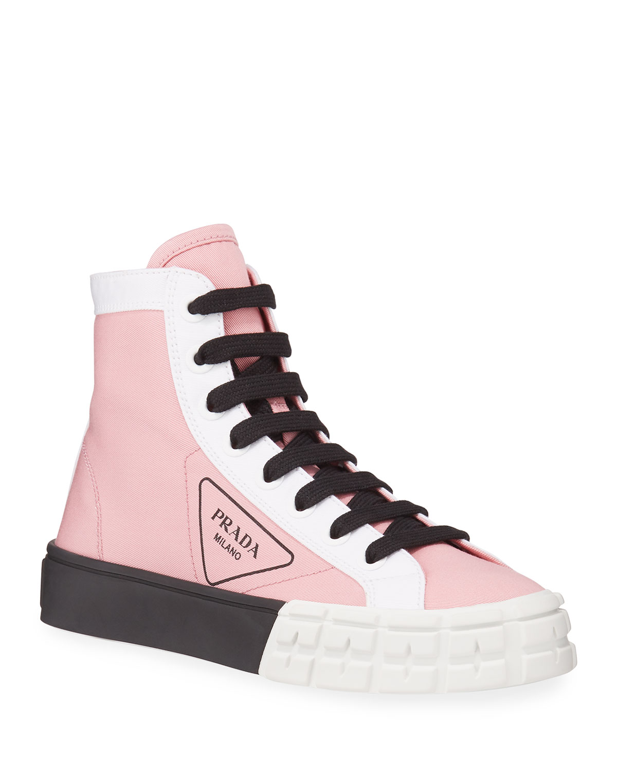 Prada High-Top Logo Chunky Sneakers 