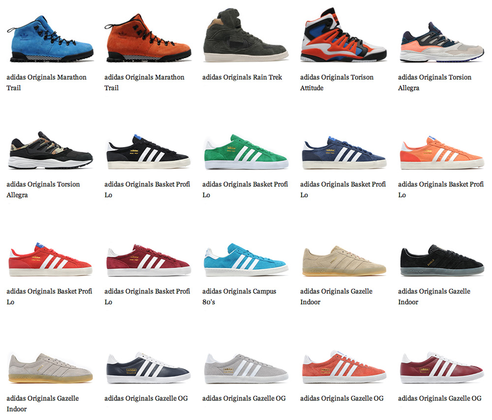 types of adidas shoes