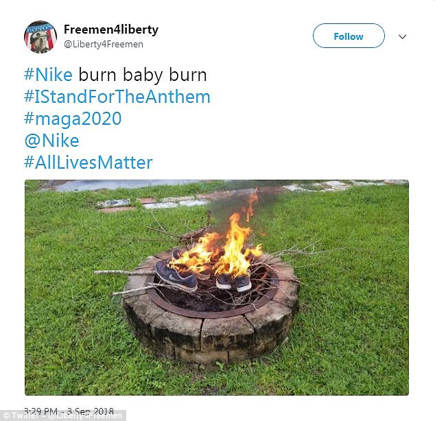 burned nikes