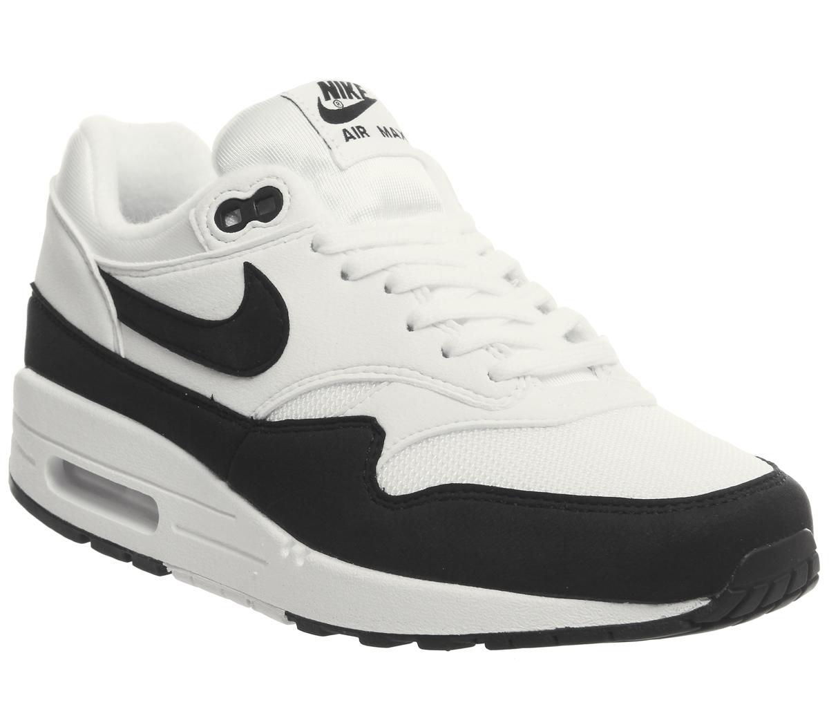 Nike Air Max 1 Trainers White Black F 