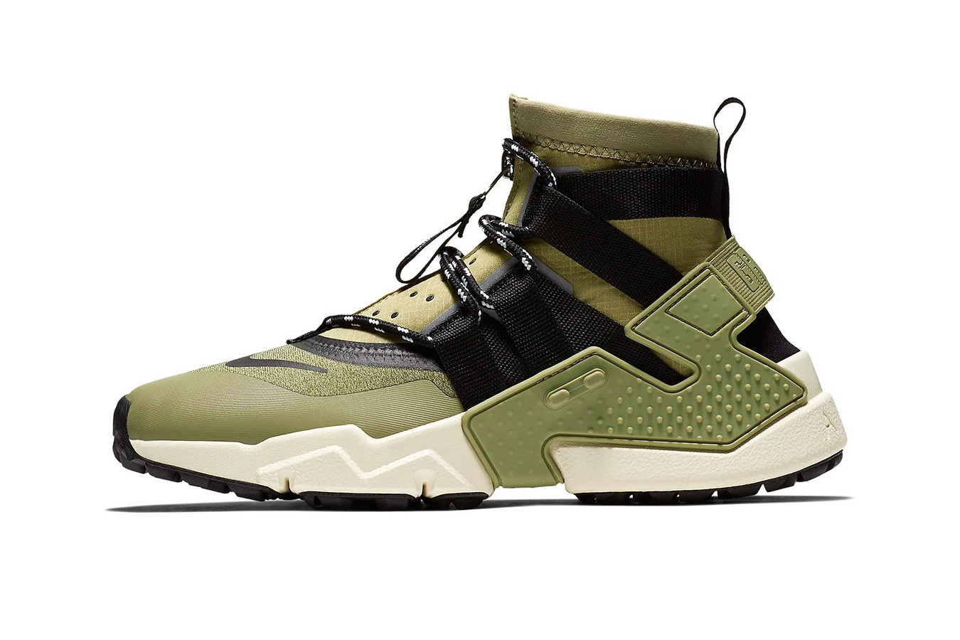 nike huarache olive green
