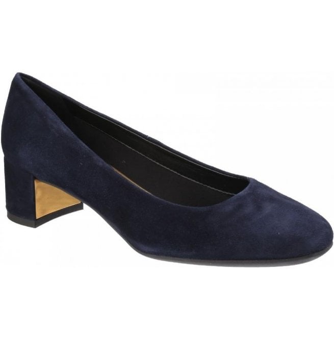 Flexx Pump Up Navy Suede Court Shoes 