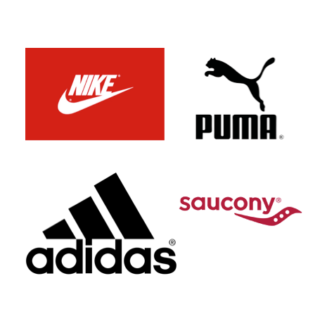 Nike Adidas Saucony Puma footwear 