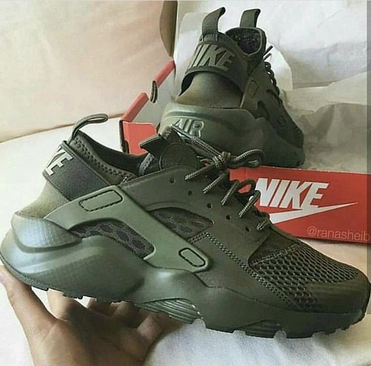 nike huarache olive green