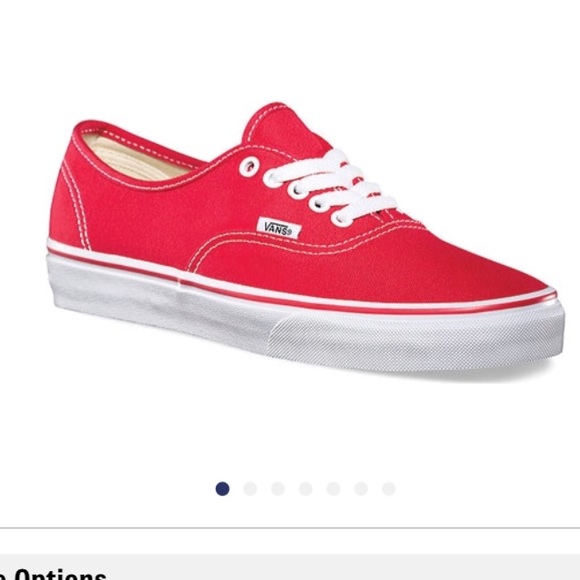 Vans Shoes | Bright Red Low Top Vans 