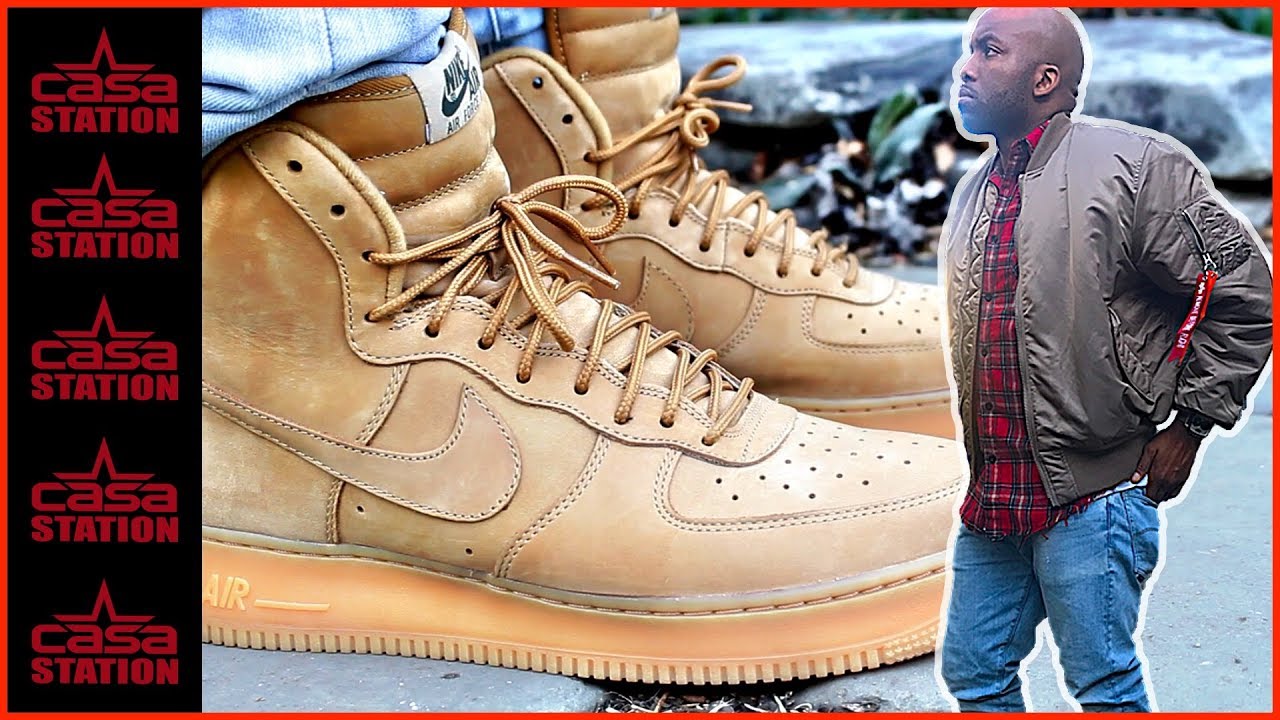 nike air force 1 flax high
