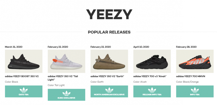 sneaker release dates 2020